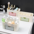 HelloWorld 2021 New Fashion Desktop Drawer Storage Box Cosmetic Box Plastic Household Multi-function Jewelry Box Desk Storage