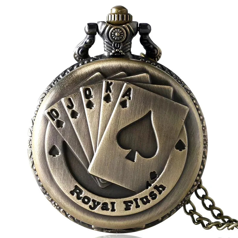 Wholesale Vintage  Personalized Fashion Poker Pocket Watches for Man