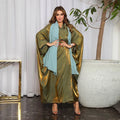 UNI Custom Abaya Manufacturer New Latest Design Mutil-Color Plain Print Color Bating Sleeves Front Open Dress Robe Long Dress