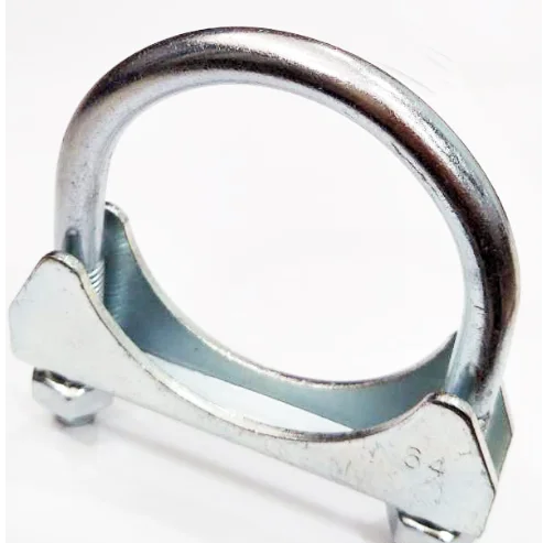 3" U-Bolt Clamp with Galvanized Steel Round Bolt for Exhaust Pipe Installation Exhaust Pipe Clamp