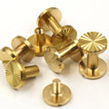 Brass Copper Belt Button Flat Sun Flower Head Screws Chicago Binding Screws Leather Accessories Rivet