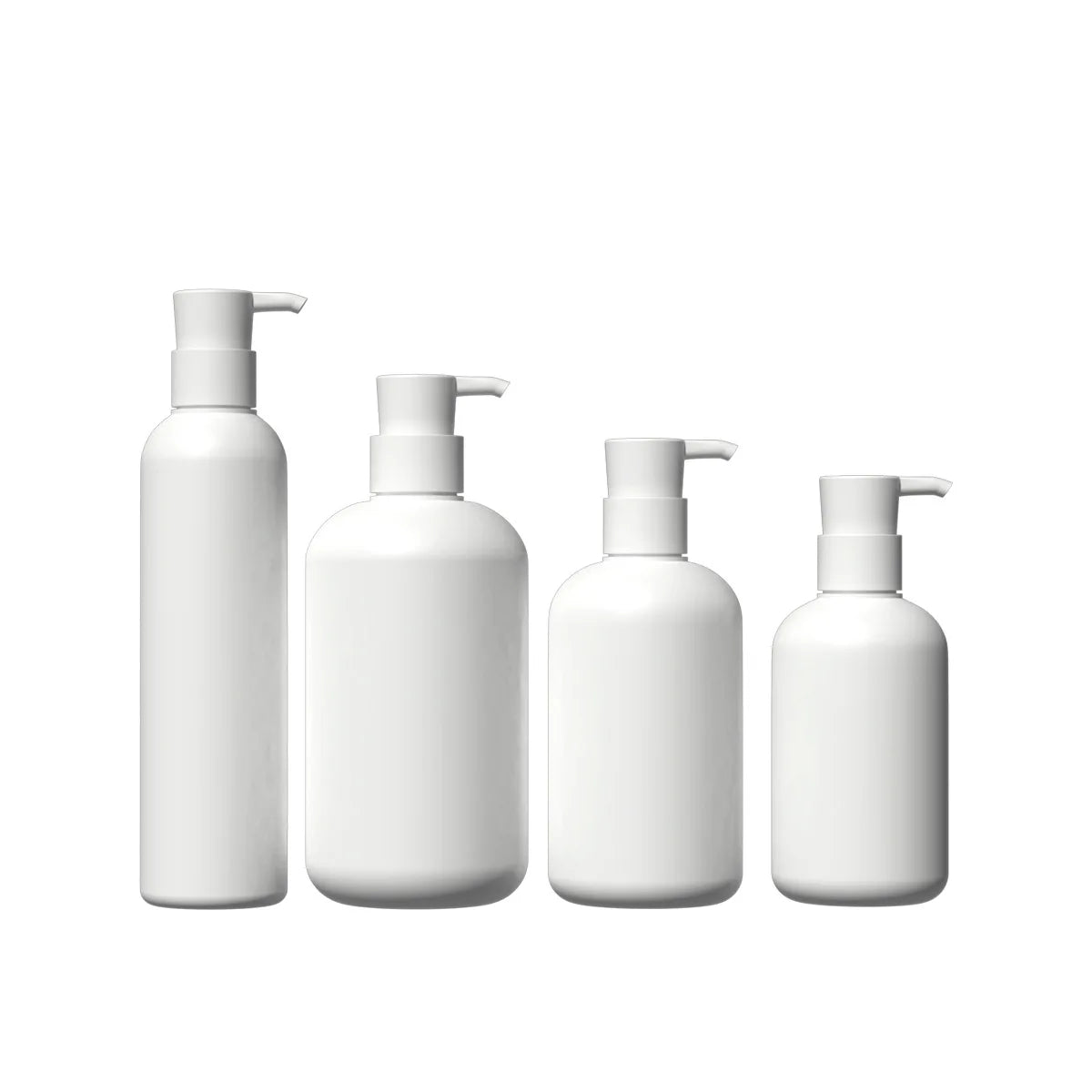 Wholesale Soft Touch HDPE Plastic Bottles 200ml 250ml 300ml 400ml 500ml White Range for Shampoo Body Cream Hair Conditioner