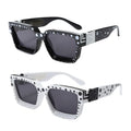 Millionaires Premium Square Sunglasses for Men Women UV400 Luxury Style Travel Eyewear in Blue White Frames Outdoor Activities