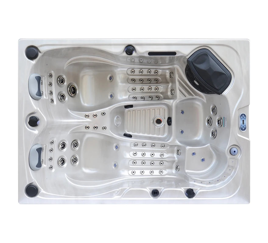 Sunrans 65pcs Air-Jets Spa Hot Tub 3 Person Outdoor Whirlpool Spa Bathtub Hydromassage Spa Pool Hottub