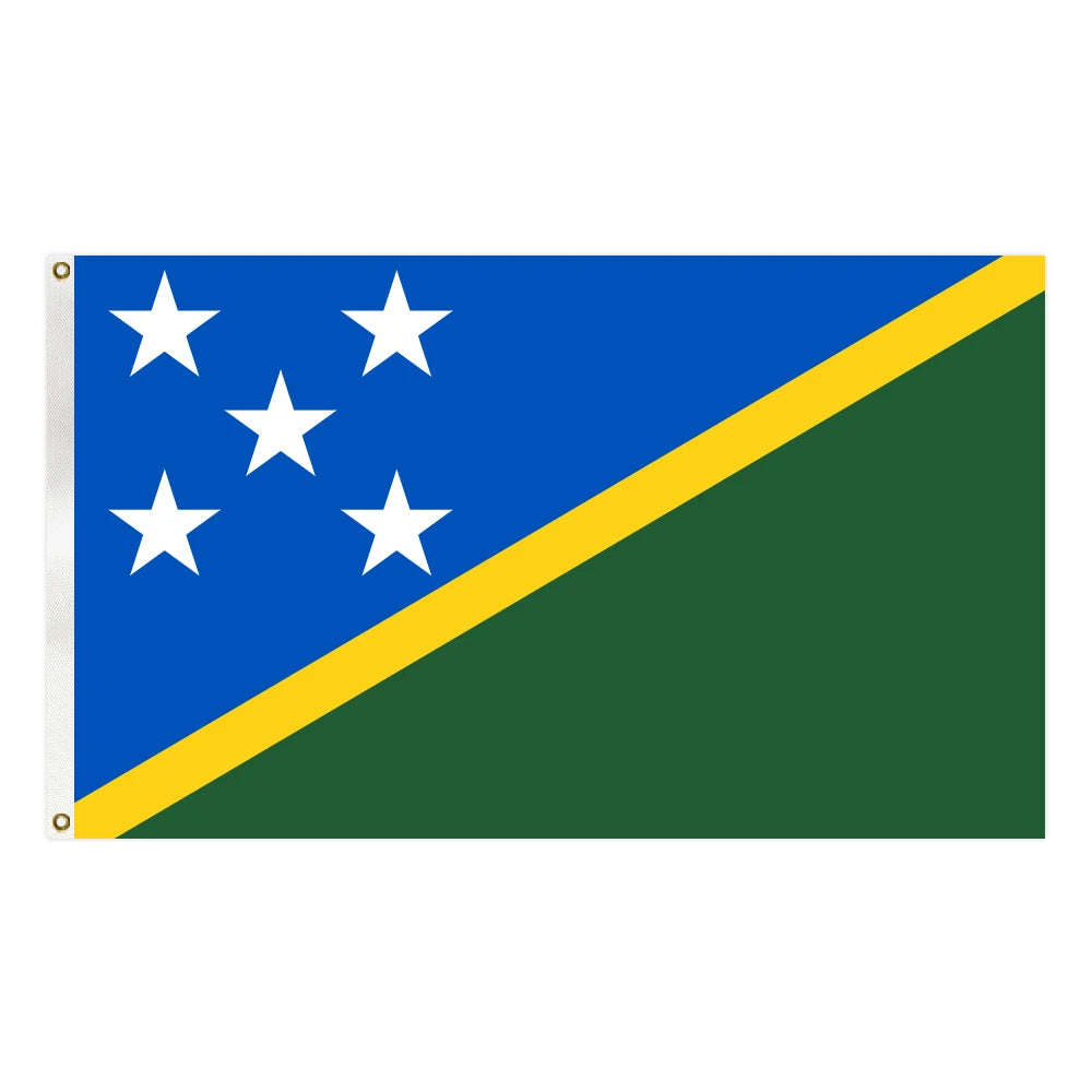 3x5 Ft Solomon Islands Flag Heavy Duty Polyester Grommets Solomons National Banner Pacific Island Decor for Independence Day