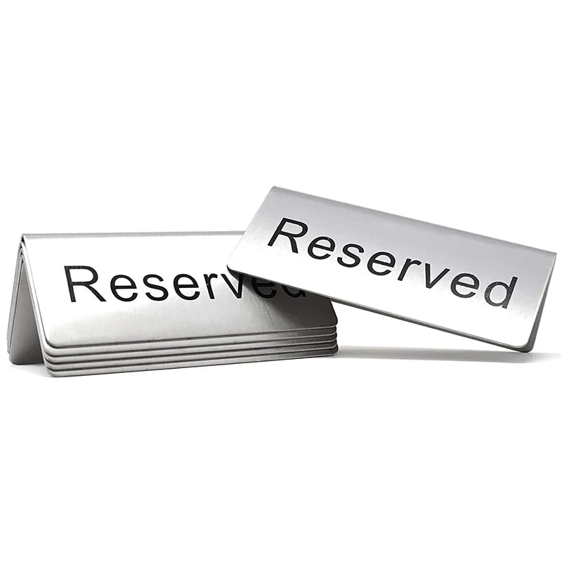 Reserved Signs for Table Custom ABS Engraving Table Tent Sign Restaurant and Pub Reserved Sign