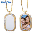 Jewelry Elegant Gold Silver Colour Sublimation Blank Rhinestones Necklaces
