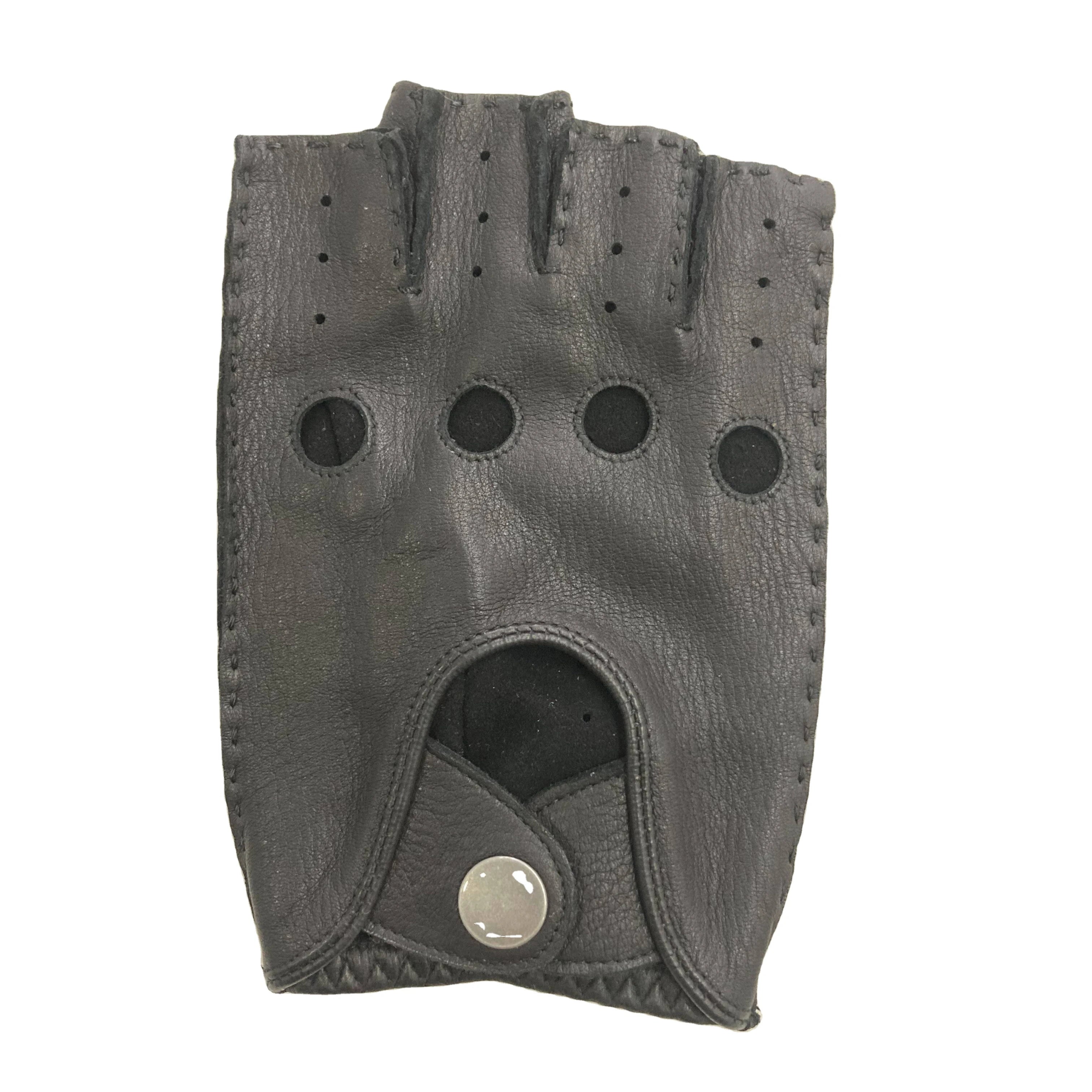 Sample Support Custom Fashion Men Women  Fingerless Gloves Genuine Leather Half Finger Driving Gloves Goatskin Sheepskin Leather