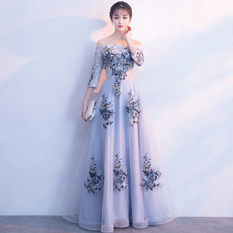 Evening Gown Woman 2024 New Summer Banquet Long Annual Meeting Host Dress