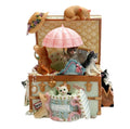 Resin Crafts Cat Treasure Music Box Box Christmas Gift Valentine's Day Gift Christmas Decoration Retro Rotating Resin Music Box