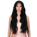 Ombre Hair 30 Inch Long Heat Resistant Body Wave Front Lace Wigs for Black Women Synthetic Hair Wig With Lace Front