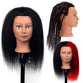 100% Human Hair Mannequin Head with Stand Hairdresser Styling Cosmetology Manikin Practice Training Doll Head