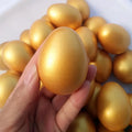 Egg Wood Crafts Wholesale Unfinished DIY Golden Wooden Easter Eggs Party Decoration Ornament Toys for Easter Eggs Hunt Game