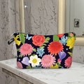 BETTER Vintage Style Fashion Printed Flower Series Clutch Bag Zipper Polyester Tyvek Paper Cute Soft Small Cosmetics Storage