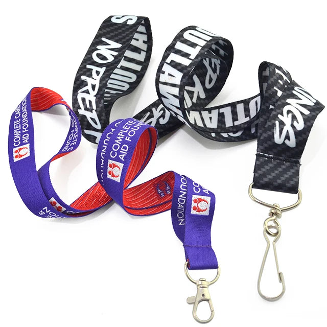 Oem Factory Custom Design Your Own Logo Blank Sublimation Nylon Heat Transfer Lanyards Strap Neck Polyester Double Sided Lanyard