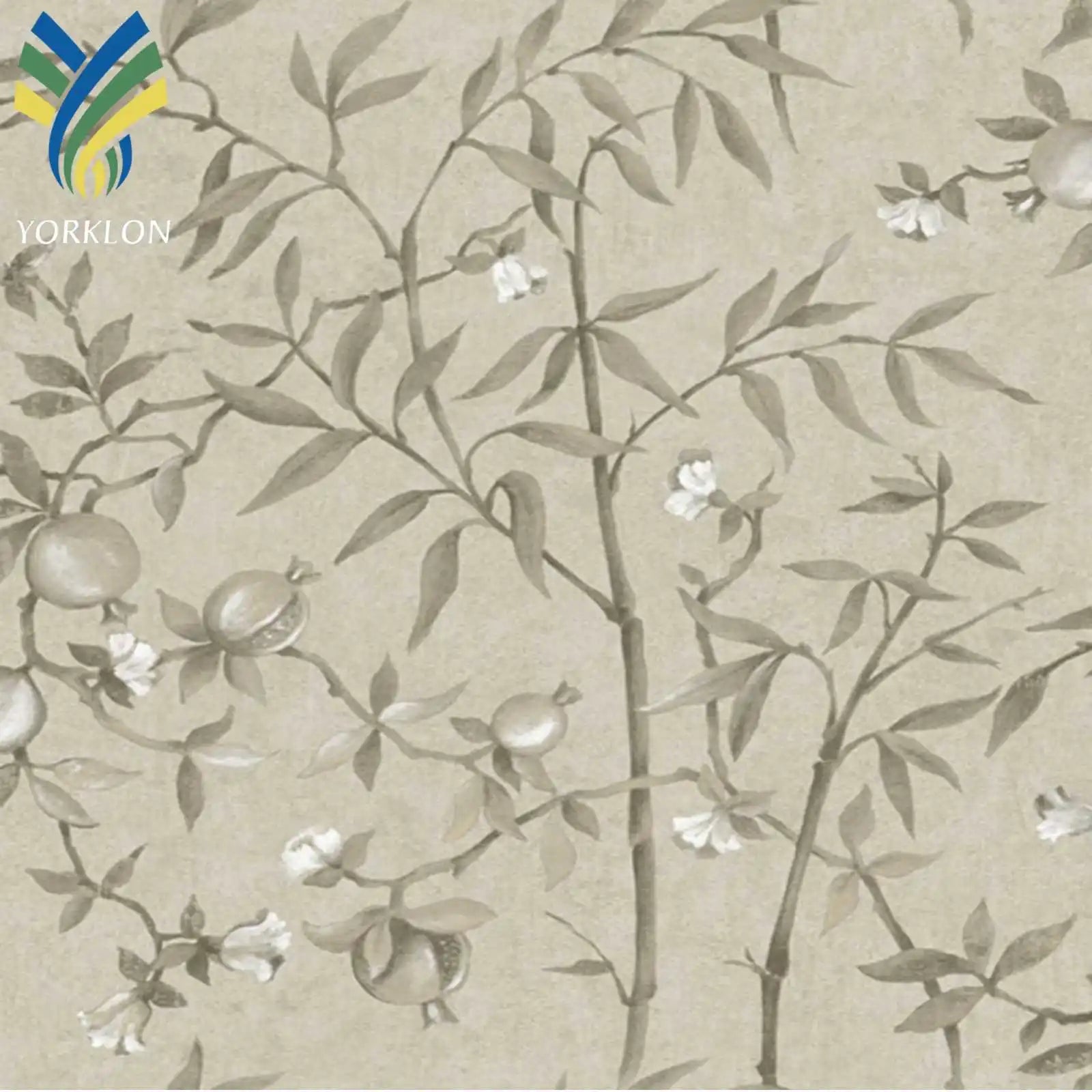 YF-CN 4 Modern Waterproof 3D Bathroom Room Home Decoration Luxury Nature Flower Wall Paper Leather Chinoiserie Mural Office Free