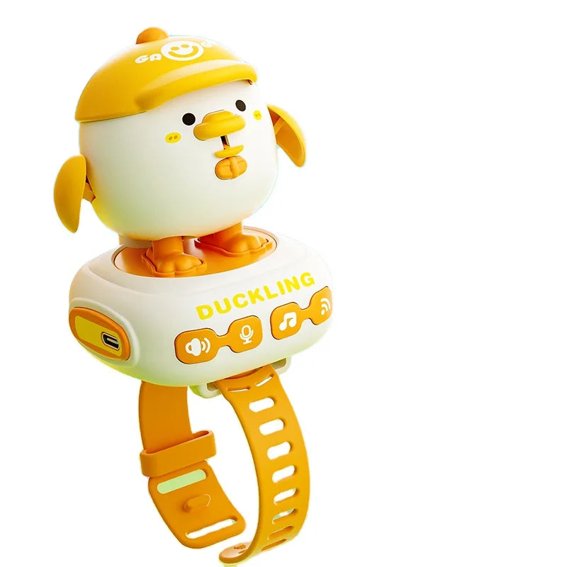 Interactive Toys Kids Electric Talking Duck Watch Sound Controlled Induction Record Portable Whistle Kids Musical Toy Watch