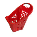Hot Products Cheap Supermarket Pull Handle Plastic Wheeled Shopping Basket with Wheels