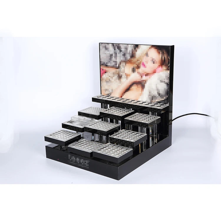 Shop Retail Countertop Advertising Acrylic Cylinder Makeup Display Stand  Lipstick Holder Display Rack Cosmetic