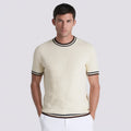 Men's 100% Cotton Short Sleeve Pullover Jumper Breathable Ribbed Knit High Neck Sweater for Summer Wholesale