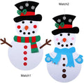 DIY Felt Christmas Snowman Games Set with 31pcs Detachable Ornaments Xmas Gifts for Christmas Door Wall Hanging Decorations