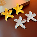 2023 New Arrival Fashion Jewelry Medieval Vintage Flower Earrings Simple Luxury Star Fish Metal Alloy Stud Earrings for Women