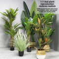 Large Indoor Simulated Tree Green Artificial Plant with Ornament Bird Paradise Bionic Flower Light Decorative Branch/Silk