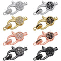Jinyuan Brass & Gold Plated Crystal Clasp Hooks for Women DIY Handmade Necklace Bracelet Jewelry Accessories (Multi-Color)