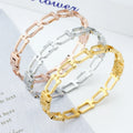 Nabest Gold Plated Horseshoe Chain Stainless Steel Bangles Jewelry Women Waterproof U Shape Chain Bracelet & Bangle