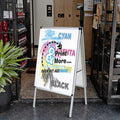 A Shape Double Side Foldable Poster Stand Customer Stopper Outdoor Advertising Sandwich Board Snapper Frame Sign Stand A1/A2
