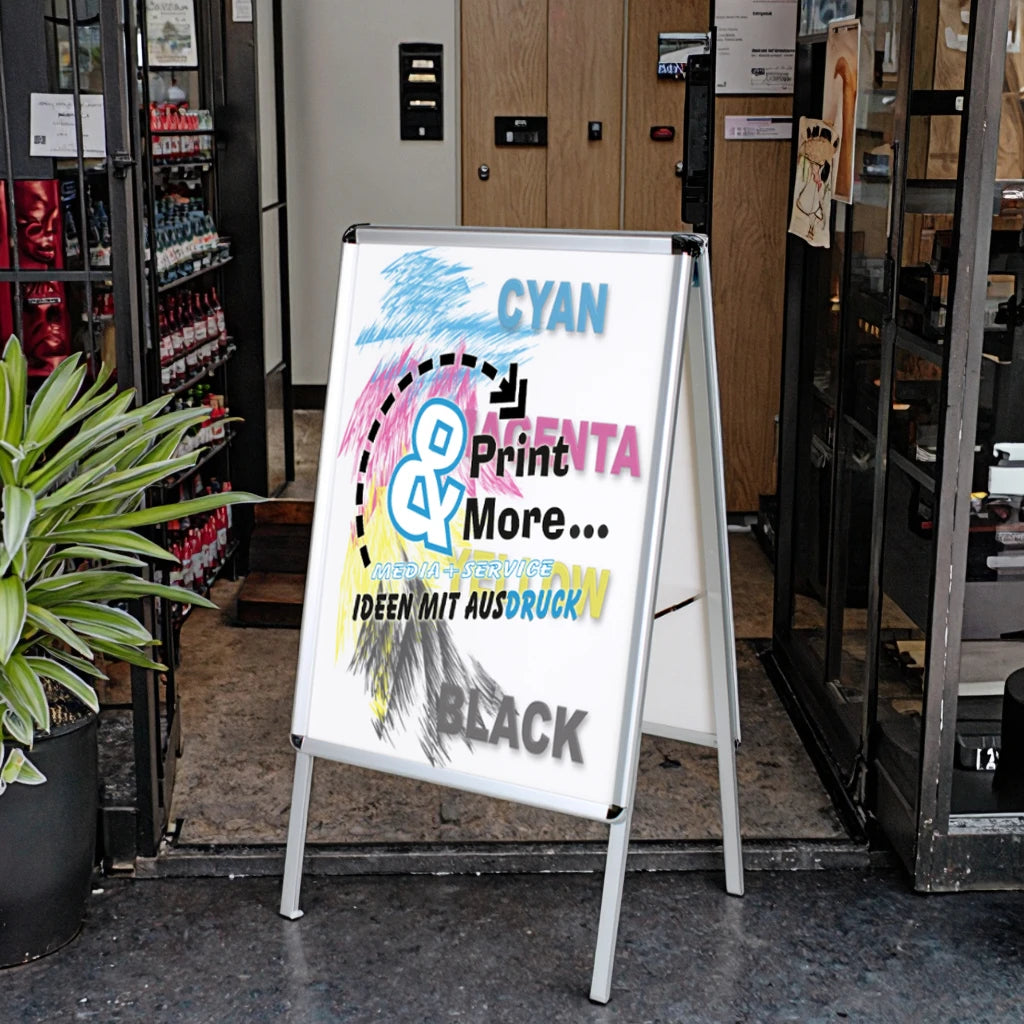 A Shape Double Side Foldable Poster Stand Customer Stopper Outdoor Advertising Sandwich Board Snapper Frame Sign Stand A1/A2