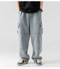 2024  Autumn New Men's Fashionable  Wear Double Stereo Pocket Jeans  Retro Wash Falls Dipped Trousers Men Pants