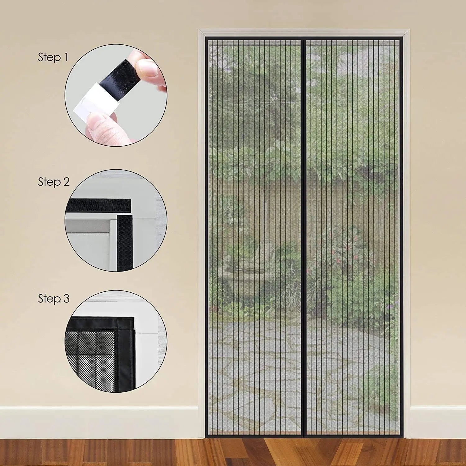 XinLan Durable Anti Insect Mosquito Net Door Curtain Kitchen Bedroom Magnetic Mesh Screen Door