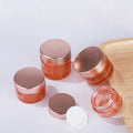 Customize Painting New Color Empty Cosmetic Packaging 30g 50g 60g 100g Skin Care Rose Gold Lid Glass Cream Jar