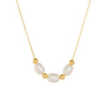 Fine Pendant Necklaces 925 Sterling Silver Real Pearl Necklace Natural Freshwater Pearls Round Bead Gold Plated Necklaces Women
