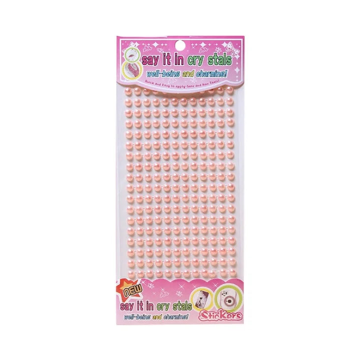 6mm Colorful Car Self Adhesive Home Decor Pearl Stickers  216pcs
