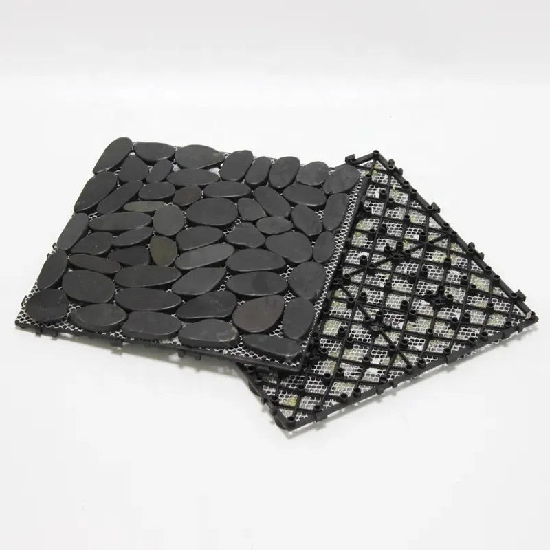 Outdoor Patio Floor Artificial Real Stone Interlocking DIY Decking Tiles for Home Decoration