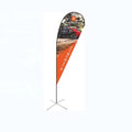 Direct Factory Sale High Quality Custom Logo Teardrop Feather Beach Flags Pole for Promotional Purposes
