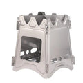 TOMITOMO Stainless Steel Outdoor Camping Stove Portable Ultralight Folding Wood Pocket Stove Camping Fishing Hiking