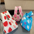 Eco-friendly Small Crochet Tote Handbag Ladies' Shopping Knitting Fabric Bag