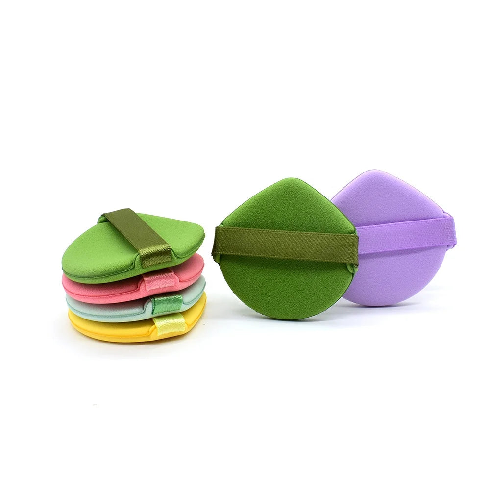Wholesale Air Cushion Puff Soft Beauty Triangle Washable Foundation Makeup Sponge Puff Latex-Free with Ribbon for BB Cream