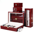 High End Watch Case Red Brown Black Piano Paint Lacquered Luxury Wooden Watch Box for Watch Display