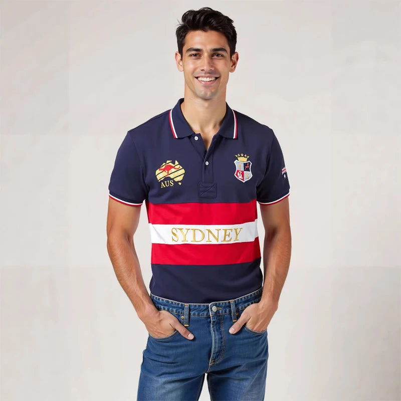 New Wholesale Custom Logo New Design Customized Embroidery Simple Polo T Shirts for Men Sports Casual Business Polo Short Sleeve