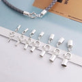 High Quality 925 Sterling Silver Leather Cord Clasps Bracelet Connector Buckle for Jewelry Making Accessories Wholesale