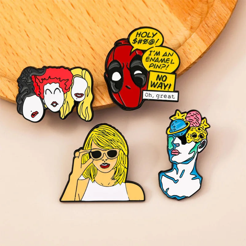 Custom Anime Lapel Pin Badges Souvenir Gift Hard Soft Cartoon Enamel Pin Creative Cool Girl Boy Metal Pin