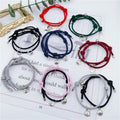 Cheap Hand Made Alloy Charms Magnetic Rope Couple Bracelet