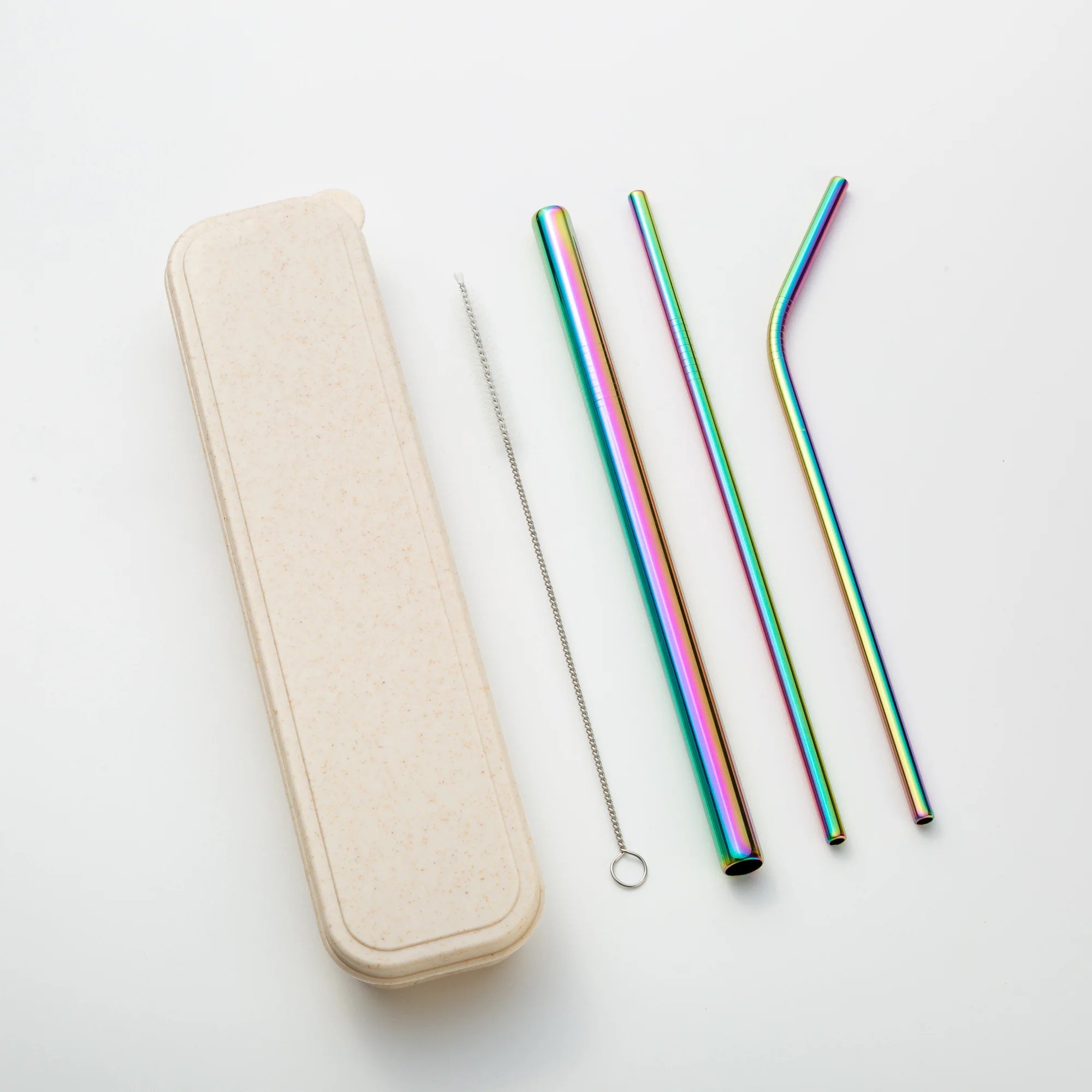 Custom Private Label logo Recyclable Drinking 304 Stainless Steel Straws Classical Set