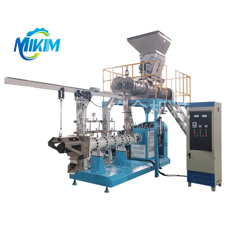 Aquatic Fish Feed Pellet Sinking and Floating Processing Machinery Extruder for Floating Fish Feed Fodder Processing Line