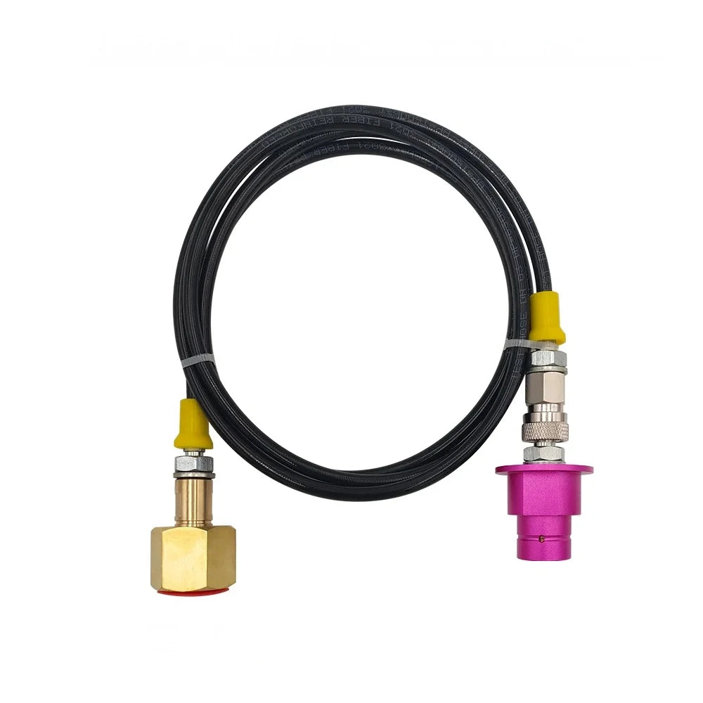 Soda Maker Club Stainless Steel Aluminum Alloy External Hose Adapter Kit CGA320/W21.8 1.5M Quick Disconnect Big CO2 Tank SODA