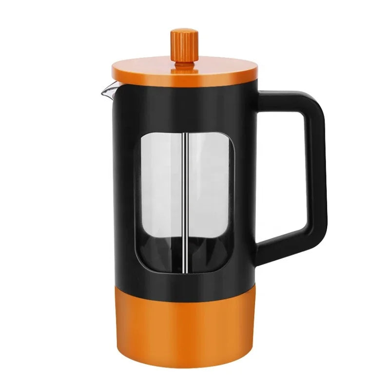 High Borosilicate Glass French Press Kettle Office Home Coffee Utensils Brewing Pot Tea Coloured French Press Kettle